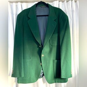 Vintage Banana Republic Adventure Outfitters Travel Blazer Jacket Green Wool